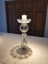 Set candelabros gajos c/bocha transp. s/caireles 30CM y 15cm