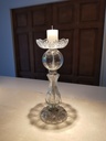 Set candelabros gajos c/bocha transp. s/caireles 30CM y 15cm