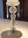 Set Candelabro c/caireles diamante  transp.  30CM y 14cm