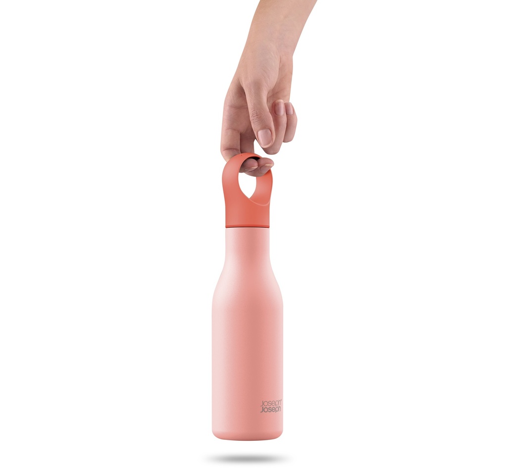 Botella c/Aislamiento al vacío de Acero Inox Loop Coral 500ml  - Joseph Joseph