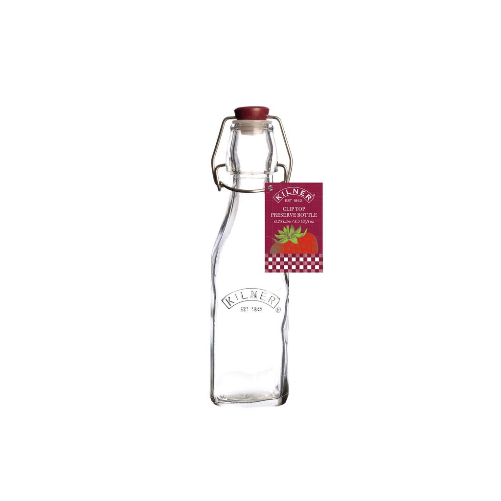 Botella Clip Top Square 250ml - Kilner