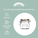 Frasco Redondo Clip Top 0.5 L - Kilner