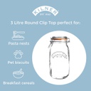 Frasco Redondo Clip Top 3L - Kilner