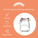 Frasco Clip Top Cuadrado 0,500ml - Kilner