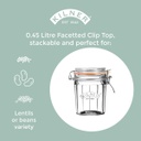 Frasco Facetado Clip Top Jar 0.450L - Kilner