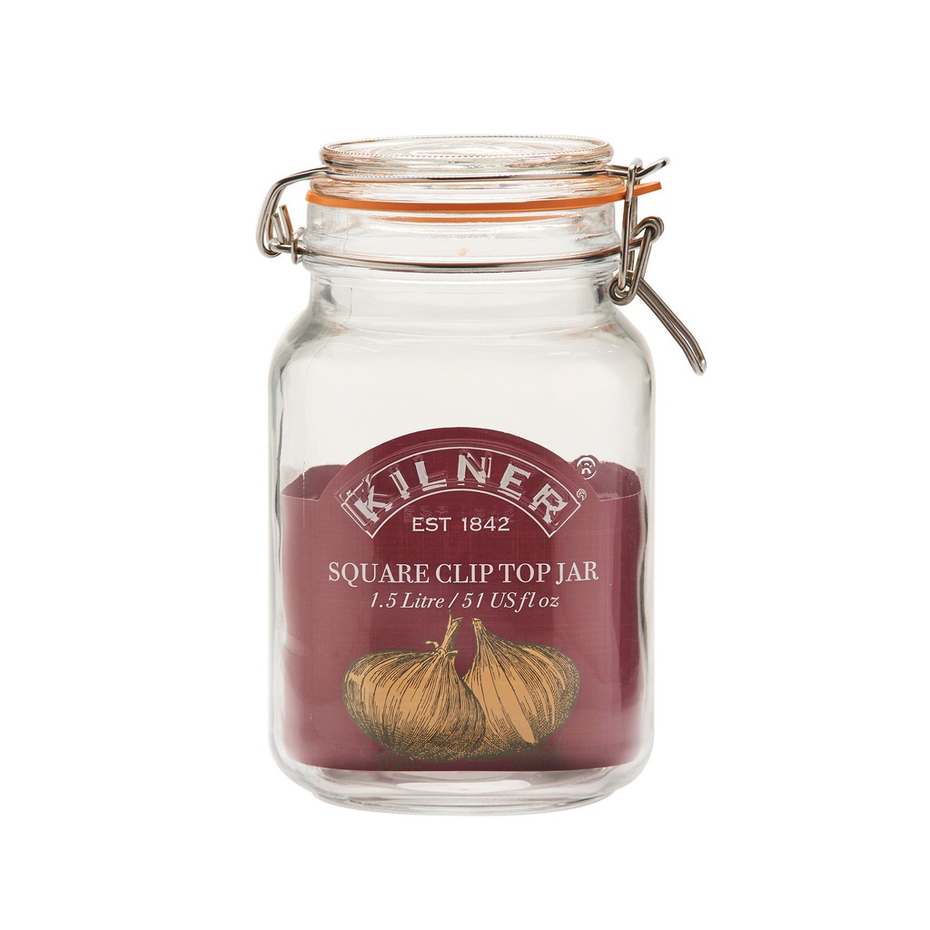 Frasco Clip Top Cuadrado 1,5L - Kilner
