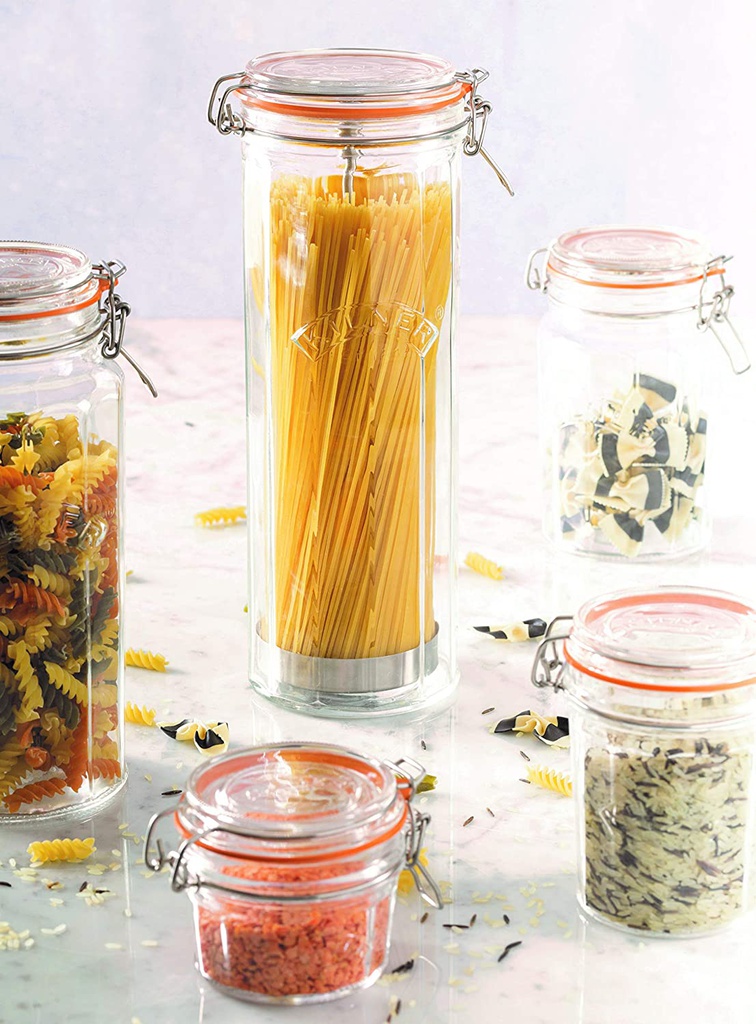 Frasco Facetado p/Spaguetti Clip Top Jar 2,2L- Kilner