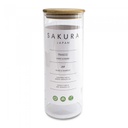 Frasco de Vidrio c/ Tapa de Bamboo 1,5L - Sakura