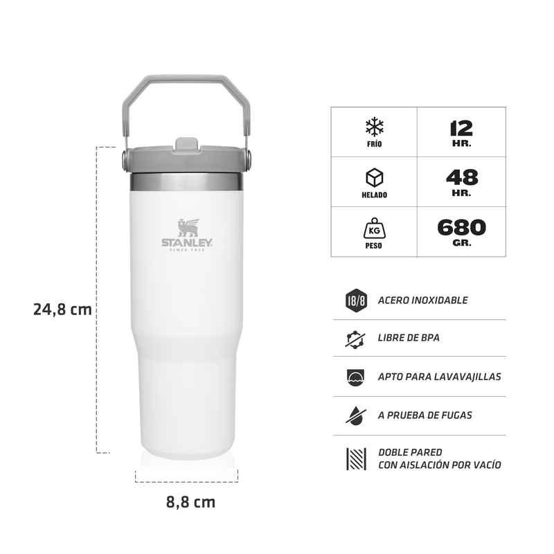 Botella Flip Straw  Tumbler Polar 887ml - Stanley