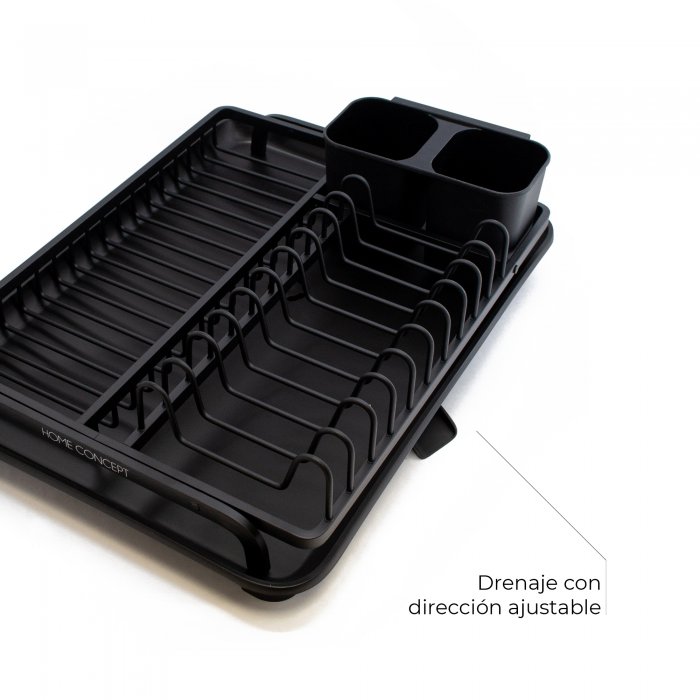 Escurridor de Platos Aluminio Black - Home Concept