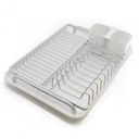 Escurridor de Platos Aluminio 32x44x9cm Full White - Home Concept