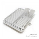 Escurridor de Platos Aluminio 32x44x9cm Full White - Home Concept