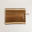 Tabla Rectangular de Acacia c/Corteza 37,5 x 27 cm