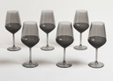 Copas de Vino 490ml + Copas de Champagñe 195ml + Vasos Bajos 425ml - Set x (6 und) Gris Fondo Esmerilado