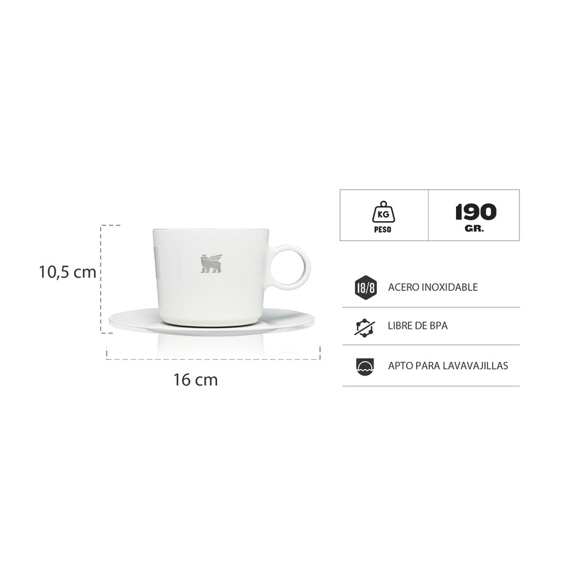 DayBreak Cup + Plato 192ML Pale Stone - Stanley