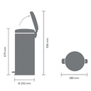 Cesto c/Pedal New Icon 30 L Acero - Brabantia