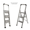 Escalera de Aluminio 3 Peldaños con Agarre