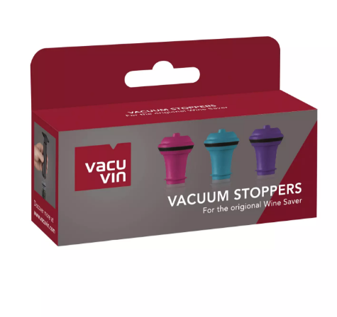 Set de 3 Tapones p/Vacío colores - Vacu Vin