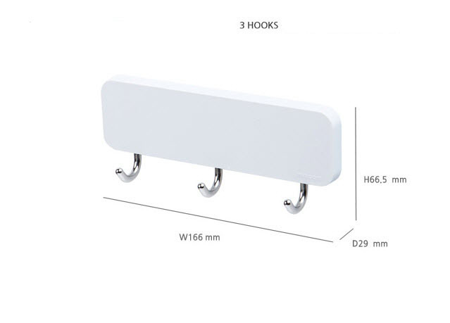 Perchero 3 Ganchos White - Litem