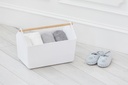 Wooden Handle Basket White - Litem