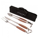 Set Parrilla de Asado 3 Pzas + Funda - Sakura