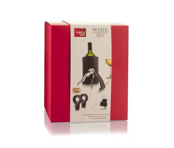 Sacacorchos Dos Tiempos + Enfriador Rápido de Vino - Vacu Vin