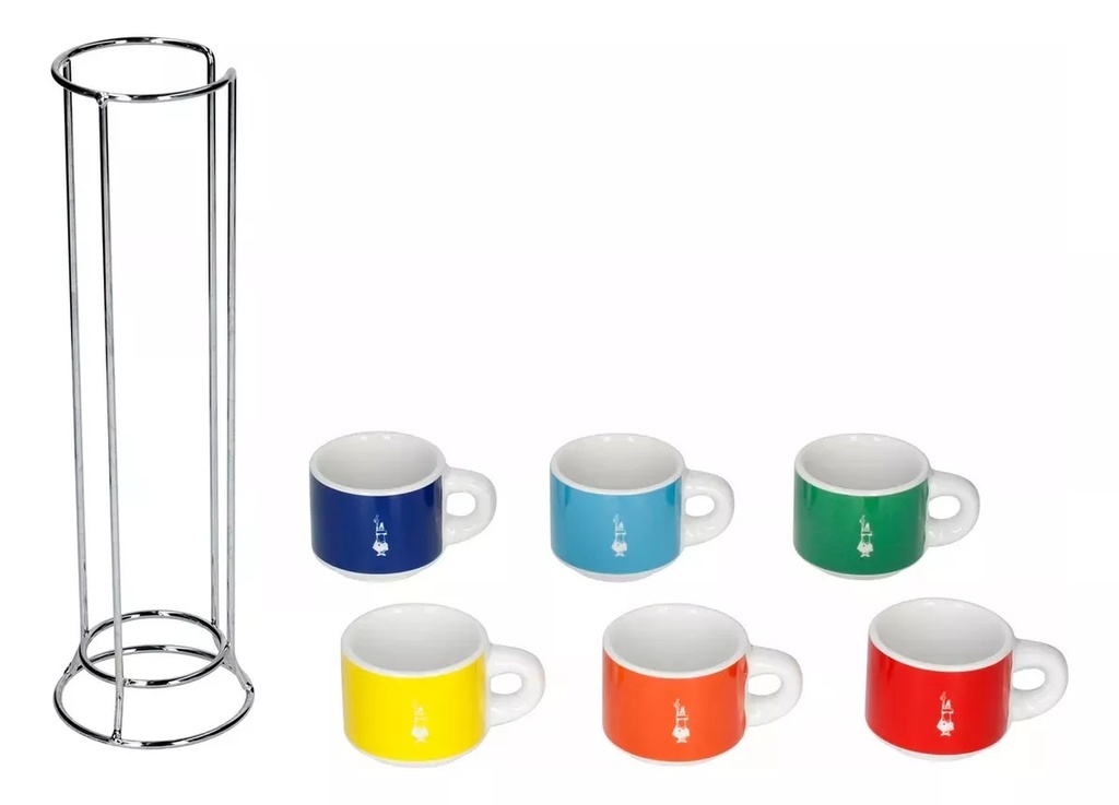 Tazas Apilables Color 45 ml Set x (6und) - Bialetti