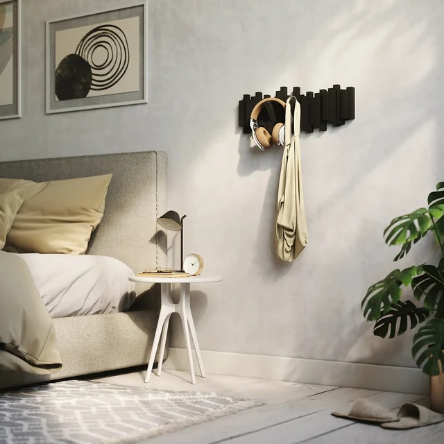 Perchero Rebatible de Pared Sticks 5 Ganchos - Umbra