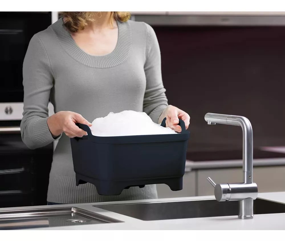 Escurridor y Contenedor Wash & Drain Gris - Joseph Joseph