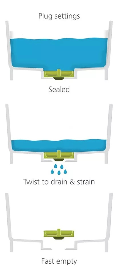 Escurridor y Contenedor Wash & Drain Gris - Joseph Joseph