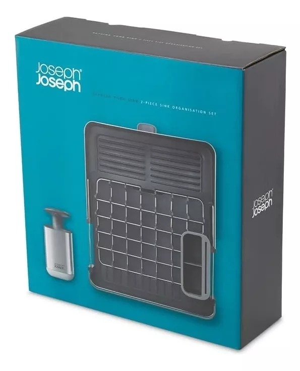 Escurridor de Platos Extensible Acero + Dispenser de Jabón - Joseph Joseph