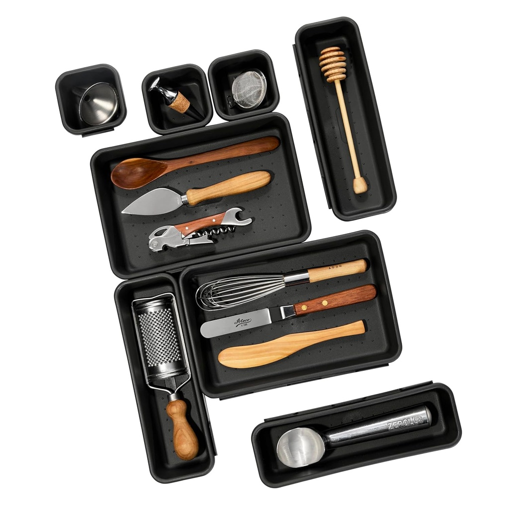 Organizador Set x 8 pzas. Carbono - Madesmart
