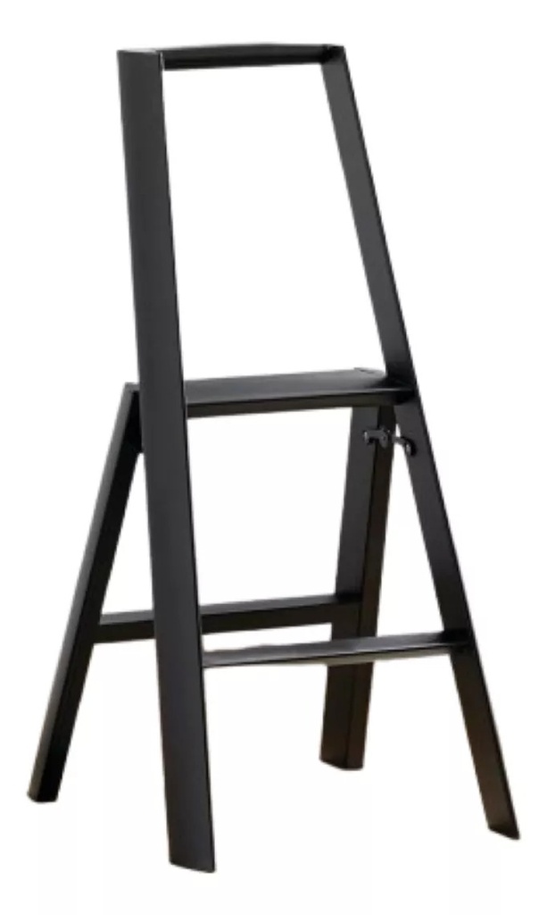 Escalera Aluminio Negro- 2 Peldaños