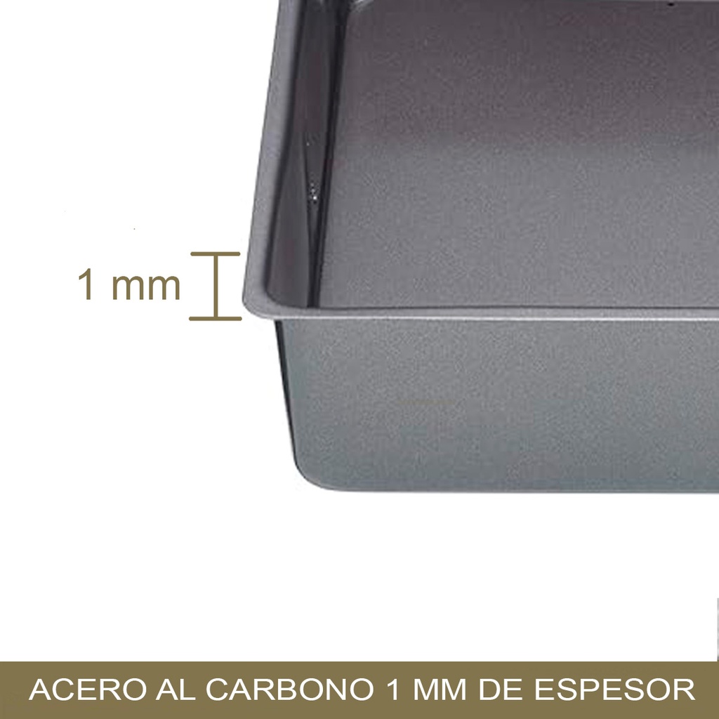 Asadera Antiadherente c/Rejilla 40×28 - Masterclass