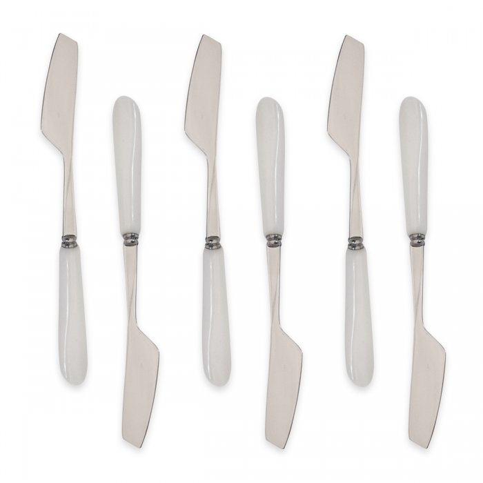Set x 6 (und) Untadores Porcelana White y Acero