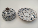 Campana con Plato -Flores Azules