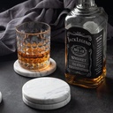 Set x 4 Posavasos Circular White - Mármol