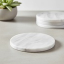 Set x 4 Posavasos Circular White - Mármol