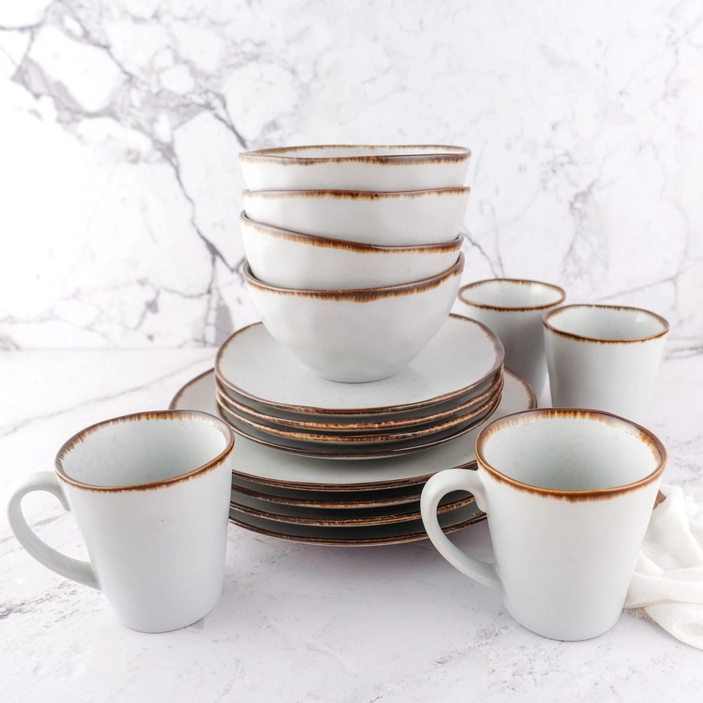 Juego Vajilla Varanus Light Grey - Set x (16pzas)