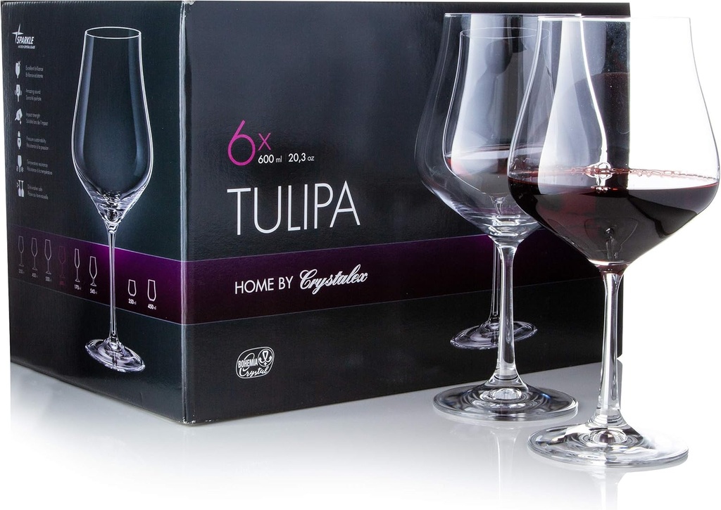 Copa Tulipa 600ml x (6und) - Cristal Bohemia