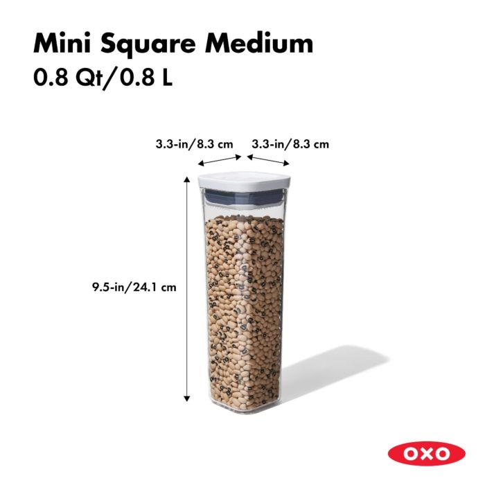 Tarros Cuadrados Mini Pop 0.8L - Oxo Good Grip