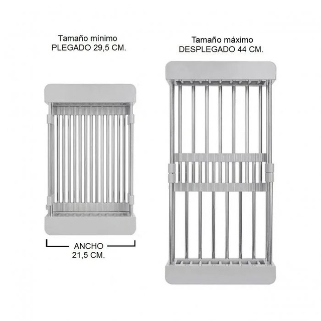 Escurridor Extensible - Acero Inoxidable