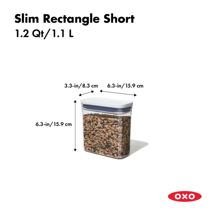 Tarros Rectangulares Slim Pop 1.1L - Oxo
