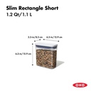 Tarros Rectangulares Slim Pop 1.1L - Oxo
