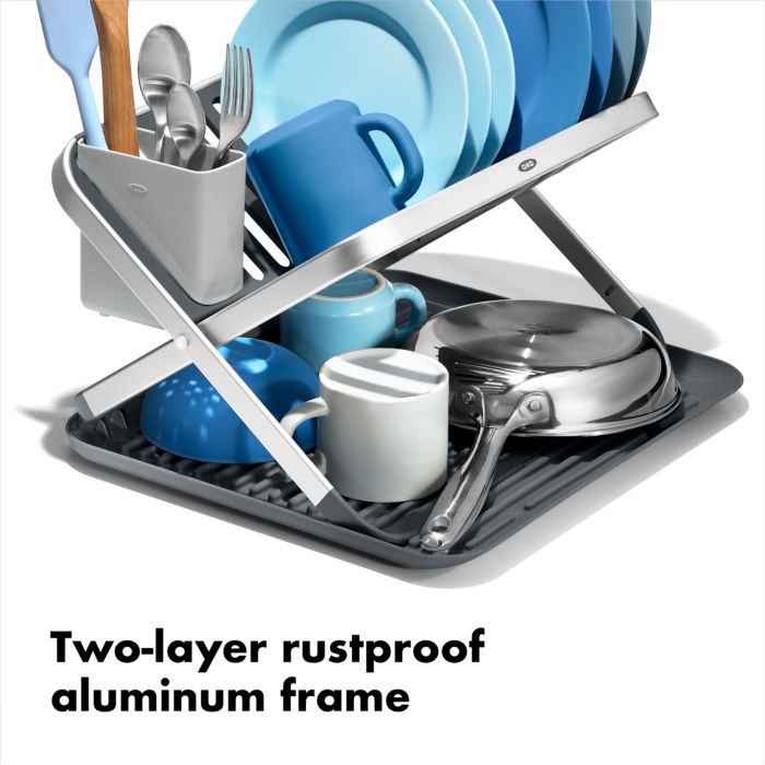 Escurridor de Platos c/estante plegable - Oxo