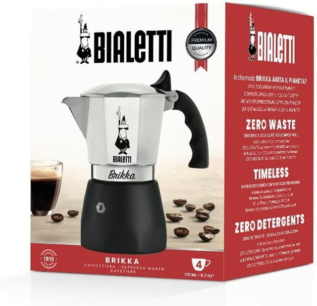 Cafetera Brikka para 4 pocillos 