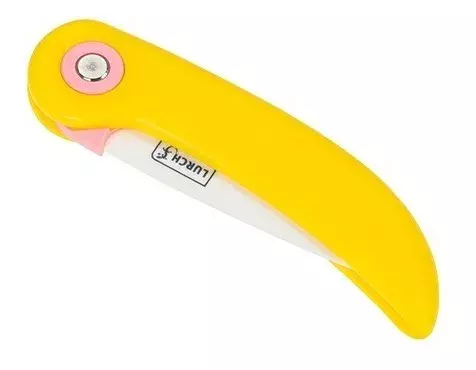 Cuchillo Navaja retractil de Ceramica AMARILLO - NARANJA - ROSA - FUCSIA - Lurch