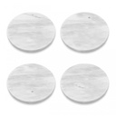 Set x 4 Posavasos Circular White - Mármol