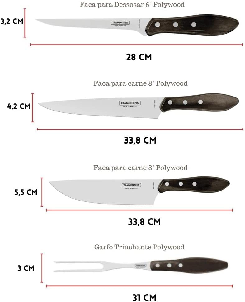 Set De Asado c/Soporte Magnetico 5 Pzas. - Tramontina