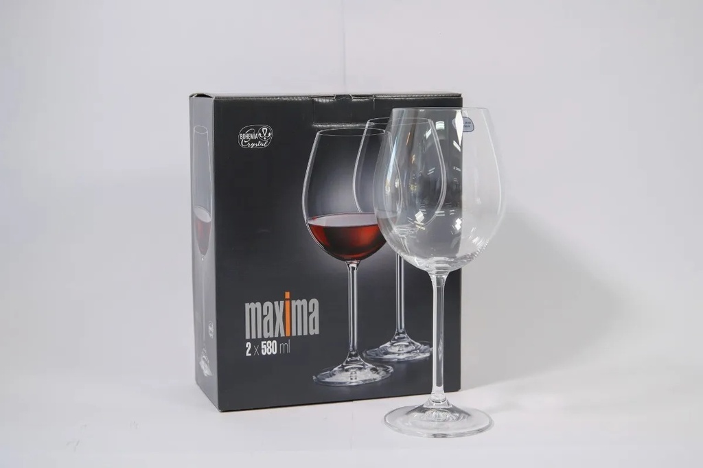 Copas de Vino Máxima 580ml x (2und) - Cristal Bohemia